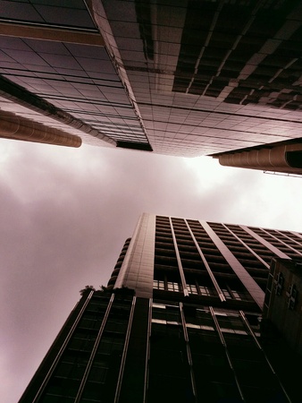 low angle view of buildingsの素材