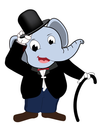 Elephant head manのイラスト素材