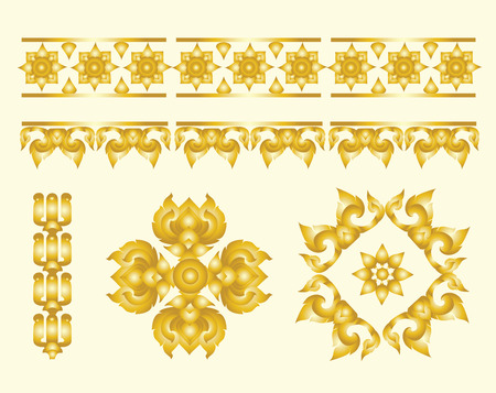Thai art pattern classic elementsのイラスト素材