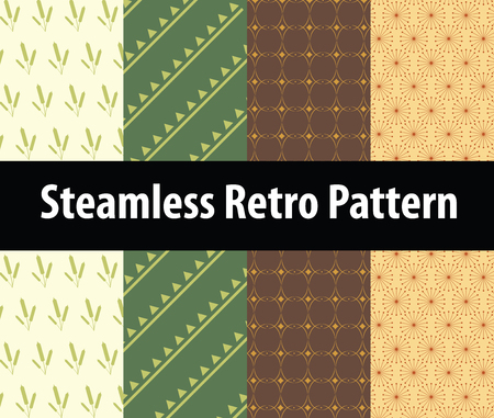 The Steamless retro patterns background for designのイラスト素材