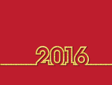 Vector gold glitter new year inscription 2016 signのイラスト素材