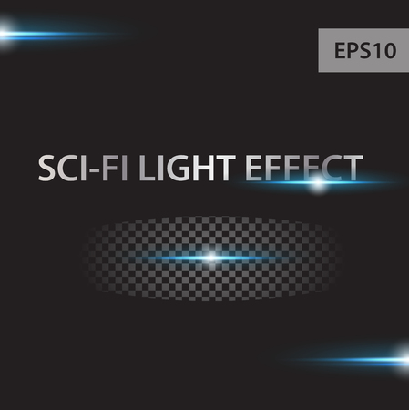 glow light effect stars bursts with sparkles isolated on black background. For illustration templateのイラスト素材