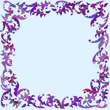 Creative card with leafy frame.のイラスト素材