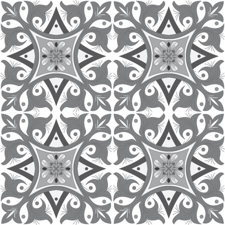 Vector seamless pattern background in grey. For wallpaper, backgrounds, decoration for your design, page fill and more.のイラスト素材