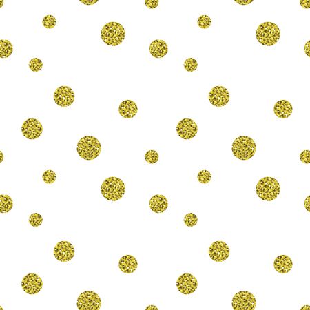 Vector seamless golden dots pattern. Glittering dots background illustration.のイラスト素材
