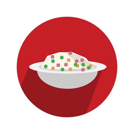 Vector flat icon. New Year icons in russian style.のイラスト素材