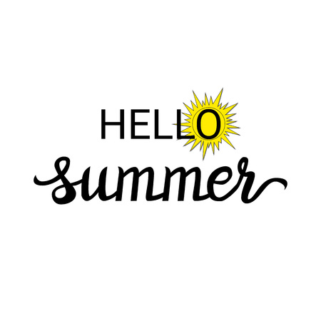 Vector greeting card template with handwritten text.のイラスト素材