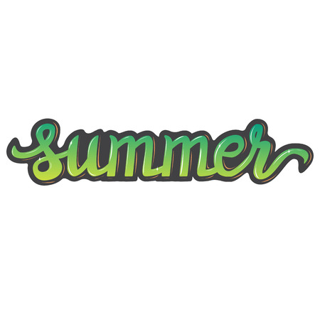 Vector handwritten calligraphic word "summer".のイラスト素材