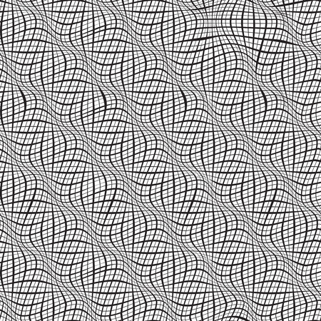 Vector seamless 3d grid abstract pattern.のイラスト素材