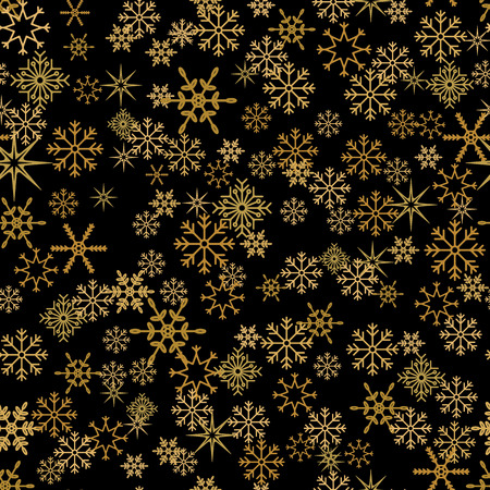 Vector seamless christmas background. Glittering background illustration with snowflakes. のイラスト素材