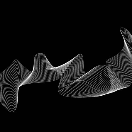 Vector abstract background. Twisted dotted lines. Optical illusion. Design for posters, banners, cards with space for text.のイラスト素材