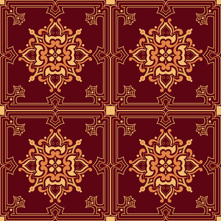 Vector seamless tiles background in portuguese style. For wallpaper, backgrounds, decoration for your design, ceramic, page fill and more.のイラスト素材