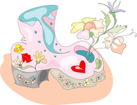 Retro shoeのイラスト素材