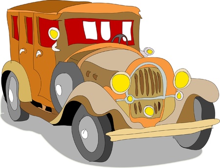 Retro carのイラスト素材