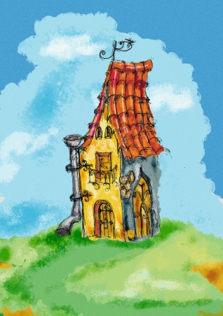 Cute houseの写真素材