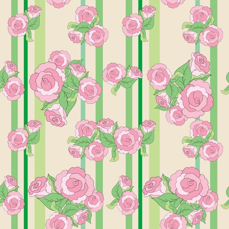 Rose seamless patternのイラスト素材
