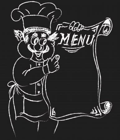 Chalk Menu and Chiefのイラスト素材