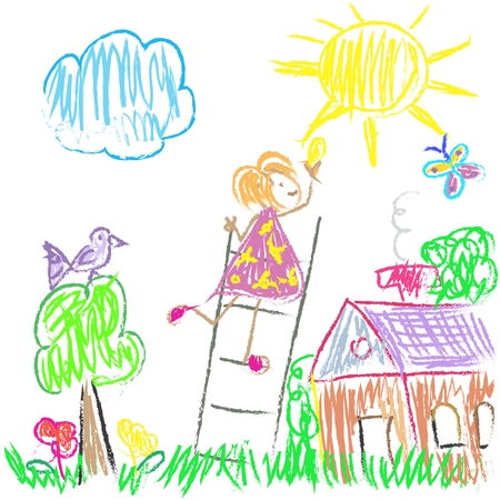 Kids Colored Worldのイラスト素材