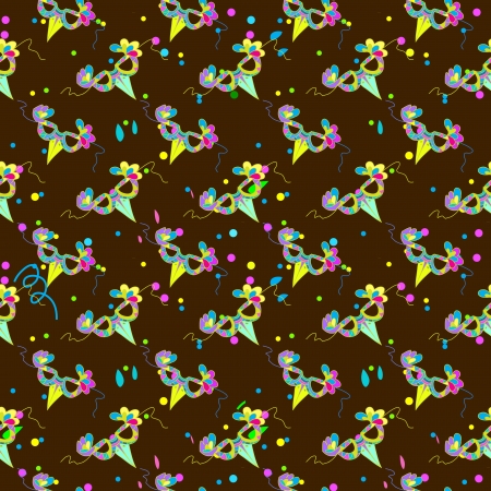 Carnival Masks Seamless Patternのイラスト素材