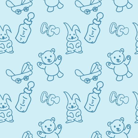Baby  toys  seamless Pattern のイラスト素材