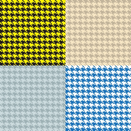 Houndstooth Seamless Patterns Set