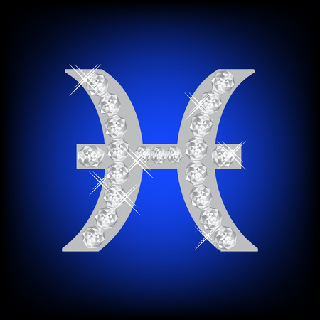 Zodiac Pisces sign  iconのイラスト素材