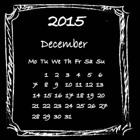 Calendar 2015 Decemberのイラスト素材