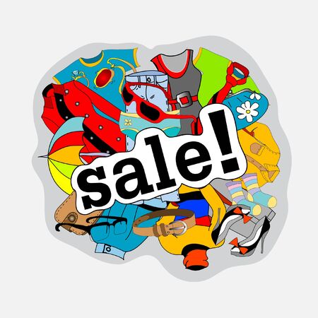 sale stickerのイラスト素材