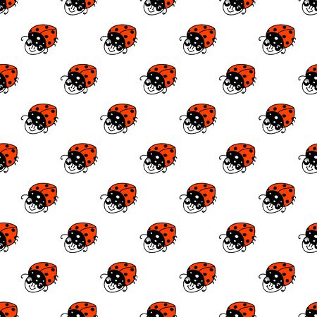 Ladybug colorful Seamless PAtternのイラスト素材