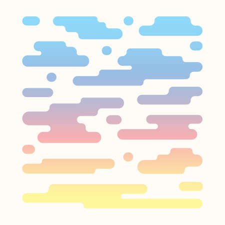 Vector clouds pattern isolated on whiteのイラスト素材