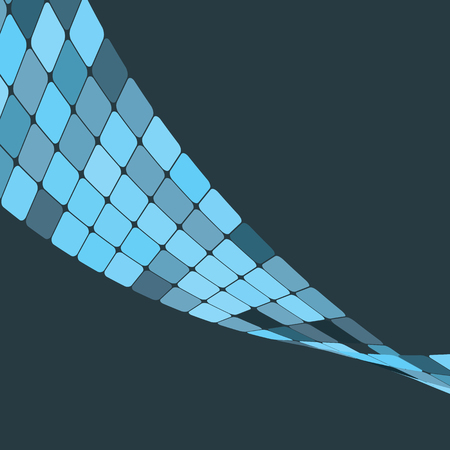 blue mosaic background with copy space, vector illustrationのイラスト素材
