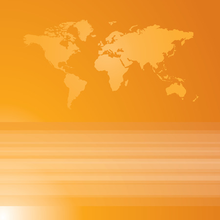 orange world map background, vector illustrationのイラスト素材