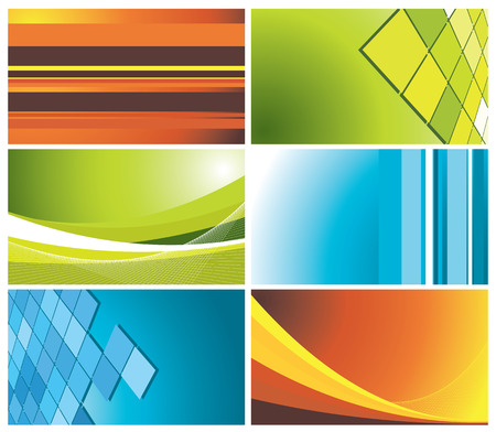set of colorful business cards, vector illustrationのイラスト素材
