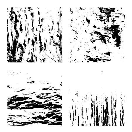 grunge textures set, vector illustrationのイラスト素材