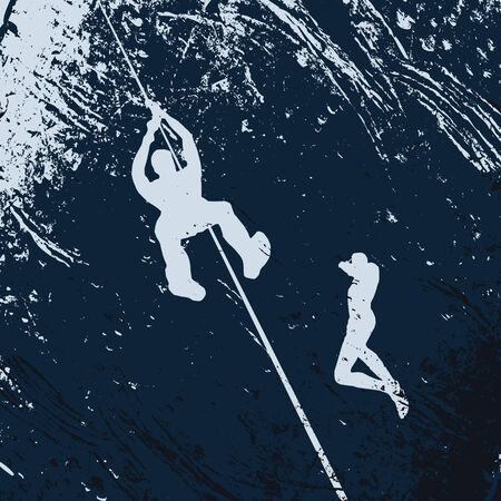 underwater diving, vector illustrationのイラスト素材