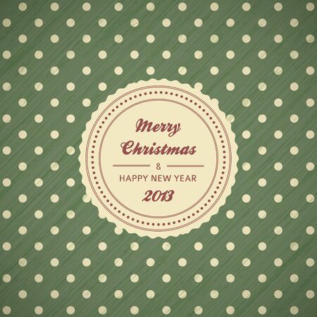 vintage christmas card background with polka dots,  illustrationのイラスト素材