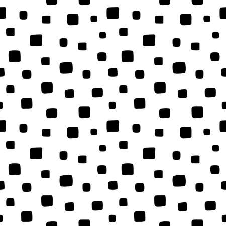 seamless hand drawn pattern with squares, illustrationのイラスト素材