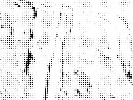 Grunge vector halftone texture overlay background. Abstract black and white dotted background. EPS10 vector illustration.のイラスト素材