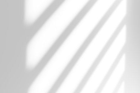 Shadow overlay effect on white background. Abstract sunlight background with window shadows.