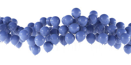3D render of balloons isolated on white background.の写真素材