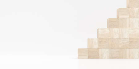 3D rendering of wooden toy blocks.の写真素材