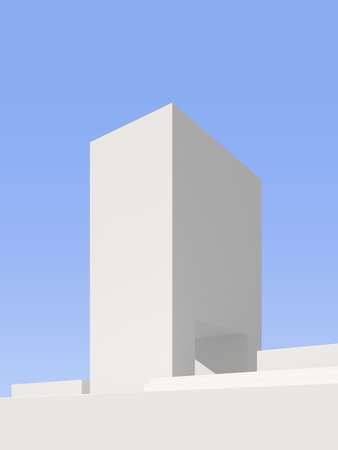 3D illustration of abstract architecture background, Minimal architectural poster.