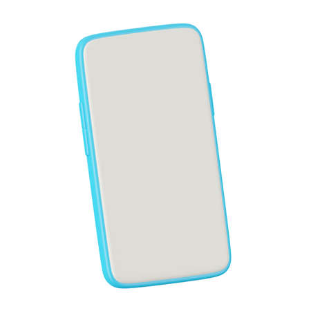 3d render of smart phone icon isolated on white background.の写真素材