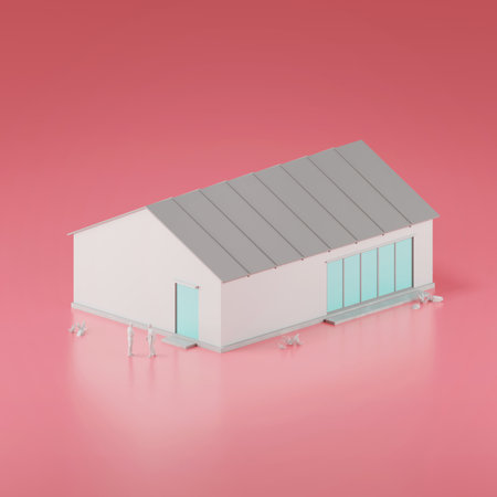 3d render of a modern house, Real estate concept.の写真素材