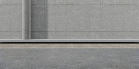 3d render of abstract concrete architecture design.の写真素材