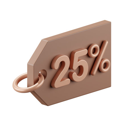 3d render of shopping tag, Coupon of discount price promotion.の写真素材