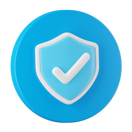 3d render of security safe button icon.の写真素材