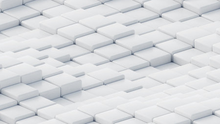 3d rendering of abstract white geometric background.の写真素材