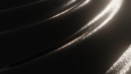 Abstract of dark glitter waves background. 3d rendering.の写真素材
