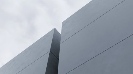Abstract minimal concrete architecture.の写真素材